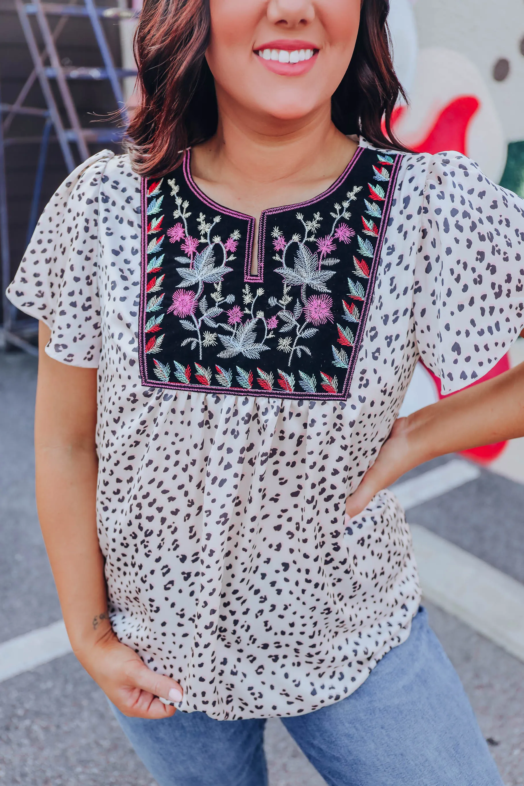 Got That 70's Vibe Smock Top - Ivory