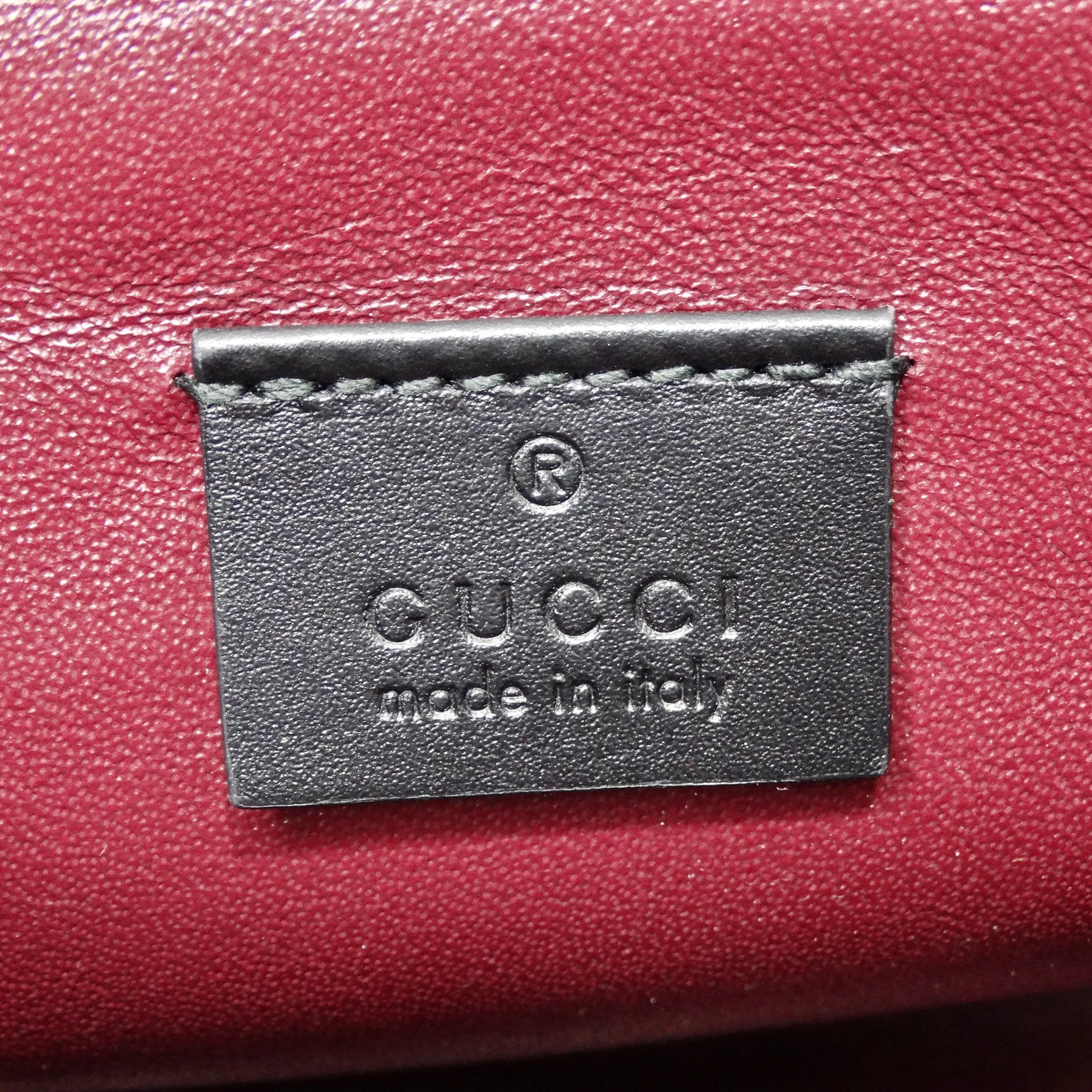 Gucci Zumi Diagonal Stripe Leather Handbag