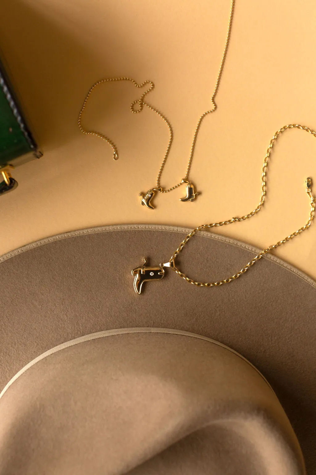 Nat Note Cowgirl Boot Necklace - Large
