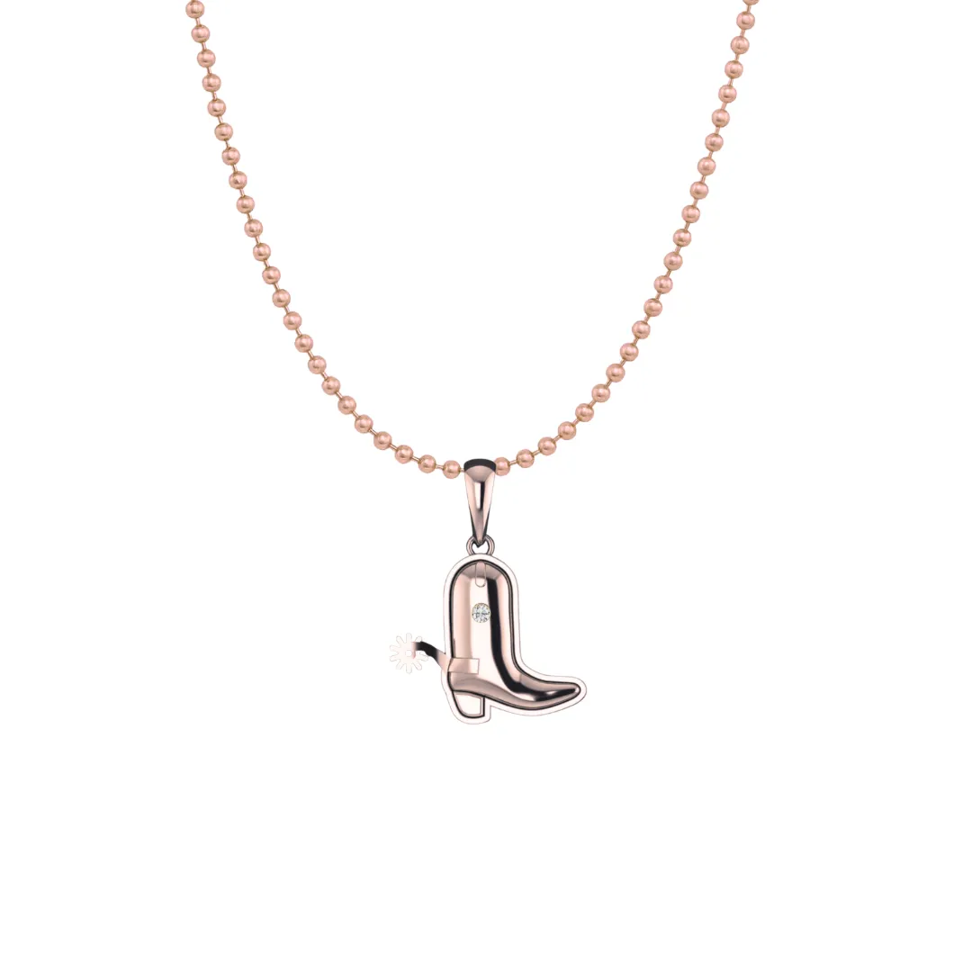 Nat Note Cowgirl Boot Necklace - Mini