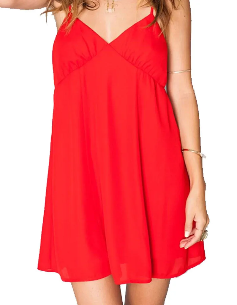 Show Me Your Mumu Winona Strappy Dress in Bonfire Crisp