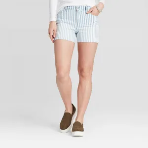 Universal Thread Women's Striped High-Rise Jean Shorts 566564